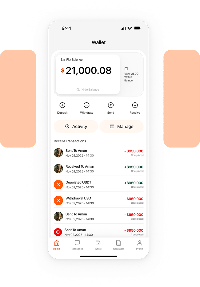 WEX Wallet Interface